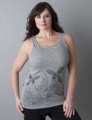 Tank with orchid graphic
