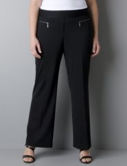 Ponte knit classic leg plus size pants