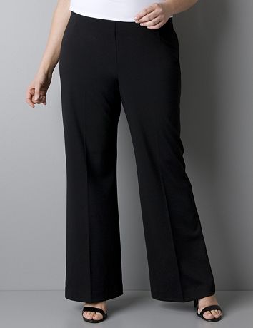 Ponte knit wide leg pant by Lane Bryant