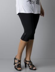 Snap bottom capri legging