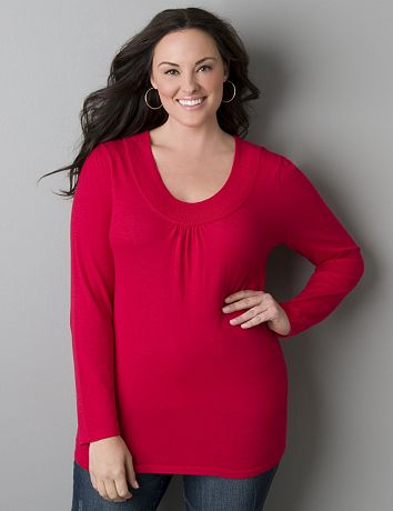 Womens plus size scoop neck sweater