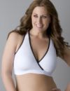 Microfiber criss-cross sports bra