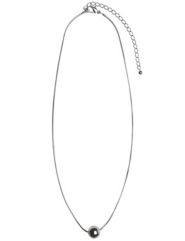 Silvertone ball necklace