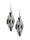 Silvertone glitter chandelier earrings by Lane Bryant