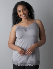 Plus size lace-trim cami by Lane Bryant