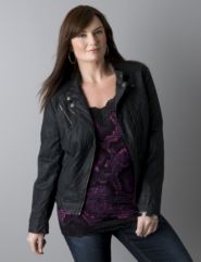 Crinkle moto jacket