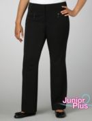 Zipper-Trim Dress Pants