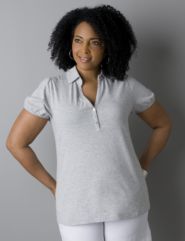 Supima cotton cap sleeve polo