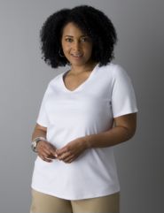 Short sleeve Supima� cotton V-neck tee