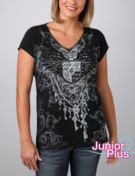 Crested Slash Back Tee