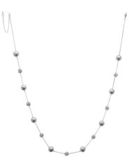 Fireball and faux pearl necklace