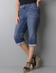 Cuffed capri jean