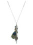 Lane Bryant Peacock feather pendant necklace by - /SILVER TONE - Size