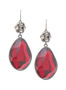 Lane Bryant Faceted stone teardrop earrings by - /True red - Size One