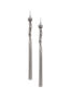 Lane Bryant Silvertone shoulder duster chain earrings by - /Hematite -