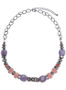 Lane Bryant Bead and ring chain necklace by - /Dark purple - Size One