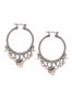 Lane Bryant Faceted bead hoop earrings by - /Hematite - Size One Size