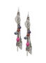 Lane Bryant Linear charm earrings by - /Dark Purple - Size One Size