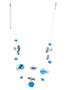 Lane Bryant Faceted and smooth bead nested necklace by - /Blue depths