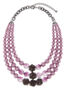 Lane Bryant 3 row fireball and faux pearl necklace by - /Purple magic