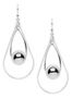 Lane Bryant Double teardrop hoop earrings by - /Silvertone - Size One