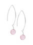 Lane Bryant Faceted bead earrings by - /Pink Hibiscus, Silver tone -