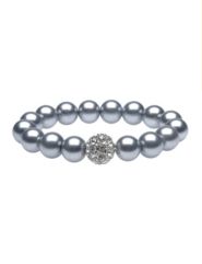 Faux pearl stretch bracelet