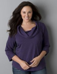 Supima cotton cowl neck tee