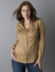 Woven shirt with military details