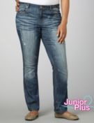 Deconstructed Bootcut Jeans