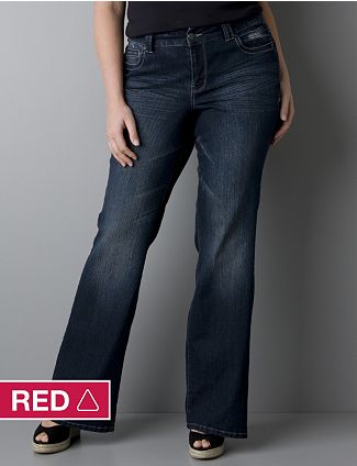 Lightly Flared jean with Right Fit Technology by Lane Bryant