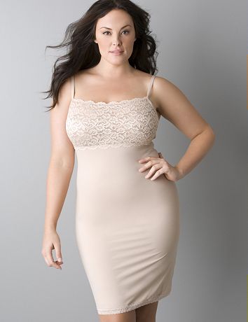 Plus size Slimming Lace Trimmed Slip
