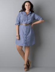 Chambray shirt dress