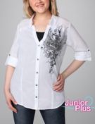 Graphic Button-Front Shirt