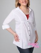 Button-Front Babydoll Top