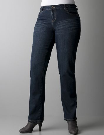 Plus size studded straight leg jeans by DKNY JEANS