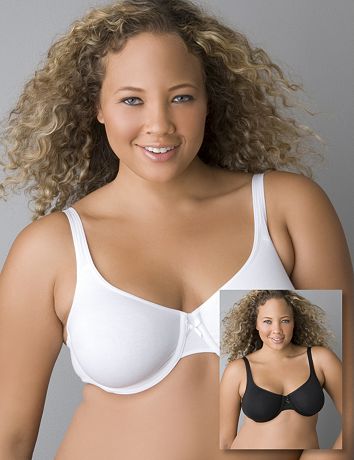Plus size cotton full coverage bra duo