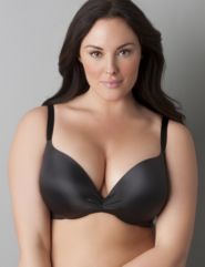 Sateen push up plunge bra in plus sizes