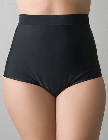 Slimming Ultra high waist swim brief in plus sizes