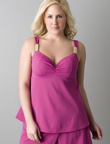Plus size wim tank with Cacique balconette bra