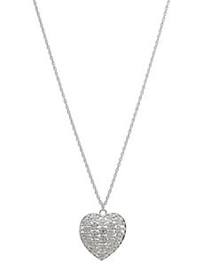 Crystal studded heart necklace by Lane Bryant