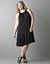Sleeveless chiffon plus size ruffle dress