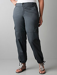 drawstring ankle cargo pants