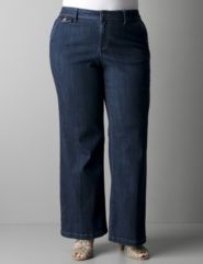 wide leg trouser jean by DKNY jeans