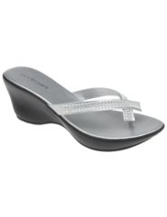 Cross-strap bow wedge sandal by Lane Bryant