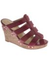 Patent cork wedge sandal