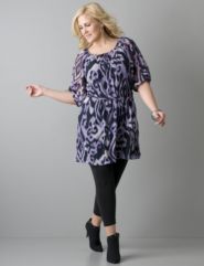 Animal Print Chiffon Plus Size Tunic