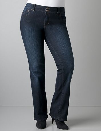 Bootcut jean with T3 Tighter Tummy Technology by Lane Bryant