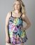 Plus Size Shirred side swim dress
