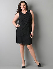 sleeveless chiffon layer dress
